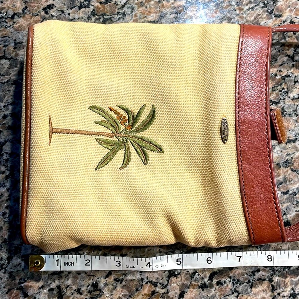 NWOT Scala Adjustable Genuine Leather /Canvas Bag